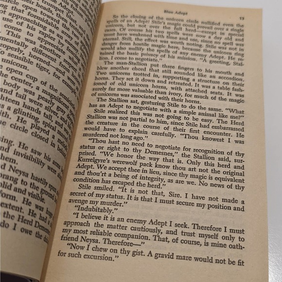 Blue Adept (1987, Paperback) The Apprentice Adept Book 2 - Piers Anthony - Picture 5 of 7